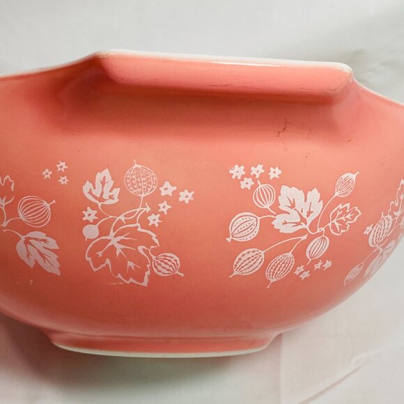 VNTG Pyrex Pink Gooseberry #444 Nesting 4-Quart Bowl 1960's Excellent Condition - Picture 5 of 8